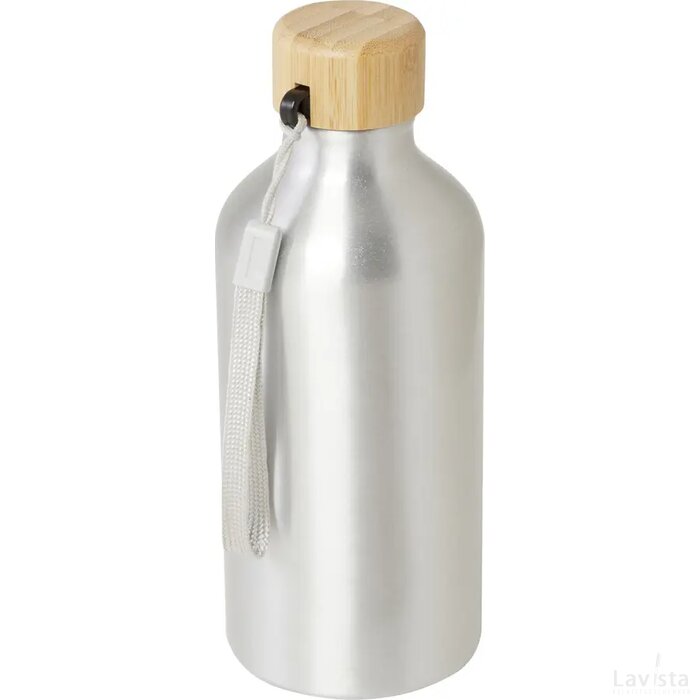 Malpeza 500 ml waterfles van RCS-gecertificeerd gerecycled aluminium Zilver