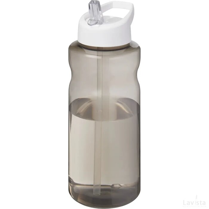 H2O Active® Eco Big Base 1 l drinkfles met tuitdeksel Charcoal/Wit