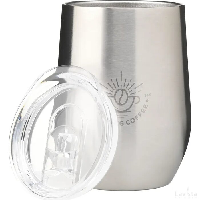 Huevo Rcs Recycled Steel Cup 350 Ml Thermobeker Zilver